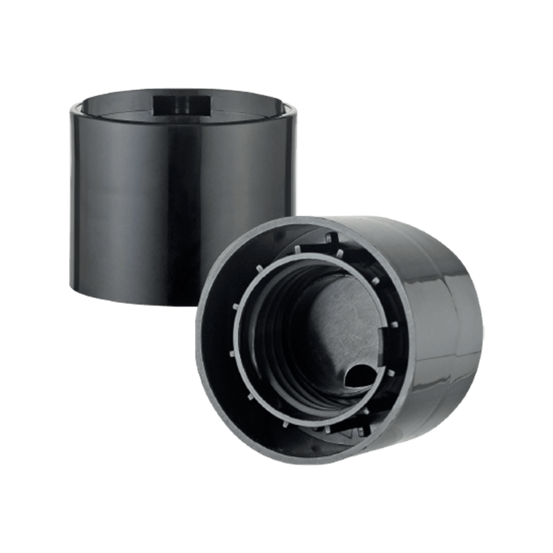 Čierny pp plastový vrchný uzáver na čistiaci prostriedok